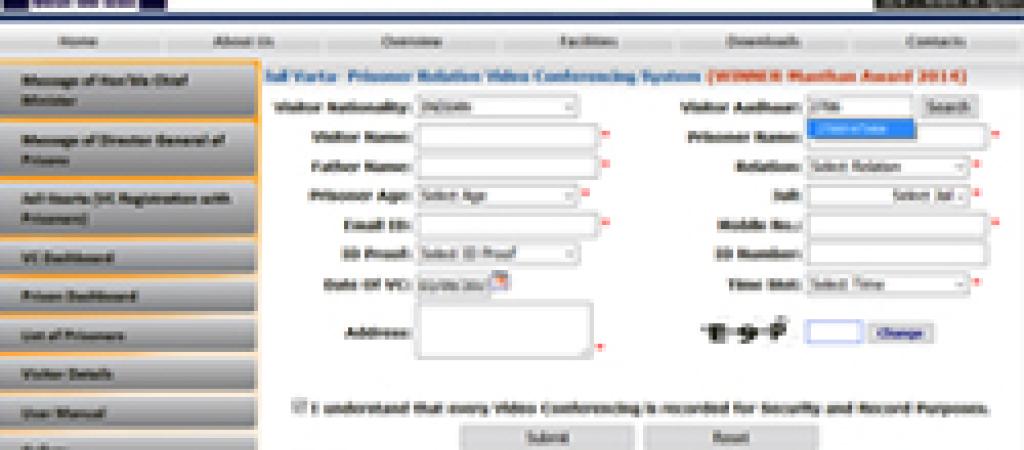 JailVaarta: Innovative software to facilitate Video Conferencing of Prisoners with Relatives