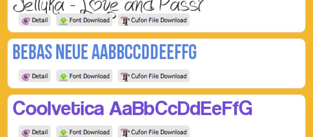 Cufon: Custom Font Embedding Technique for Web