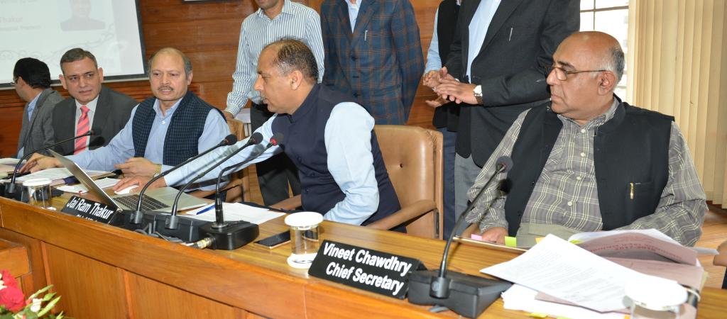 Hon'ble Chief Minsiter, HP Launching the CM Samadhan Interface at Shimla