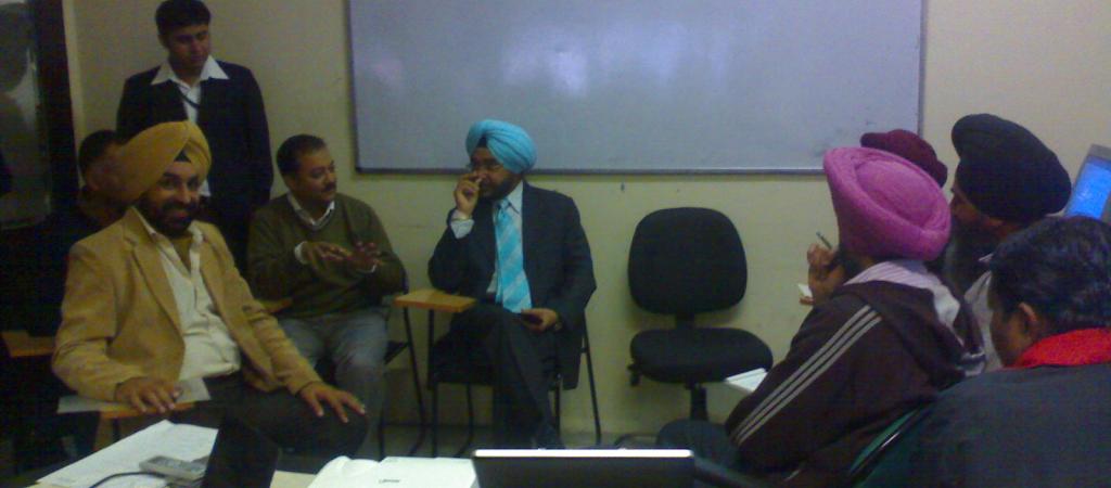 Sh.J.S.Sandhu, Financial Commissioner, Sh.J.S.Brar Nodal Officer & Sh.Vikram Jeet Grover during interactions with the participants