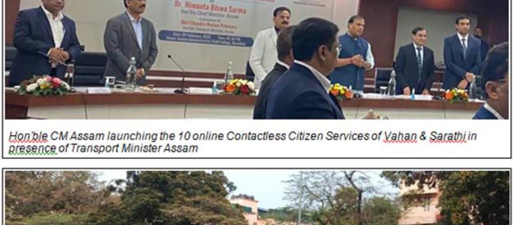 CM Assam launches 10 online Contactless Citizen Services of Vahan and Sarathi in presence of Transport Minister Assam