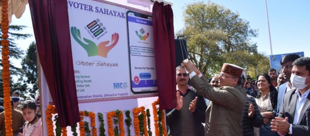 Chief Electoral Officer, HP launching the Voter Sahayak App