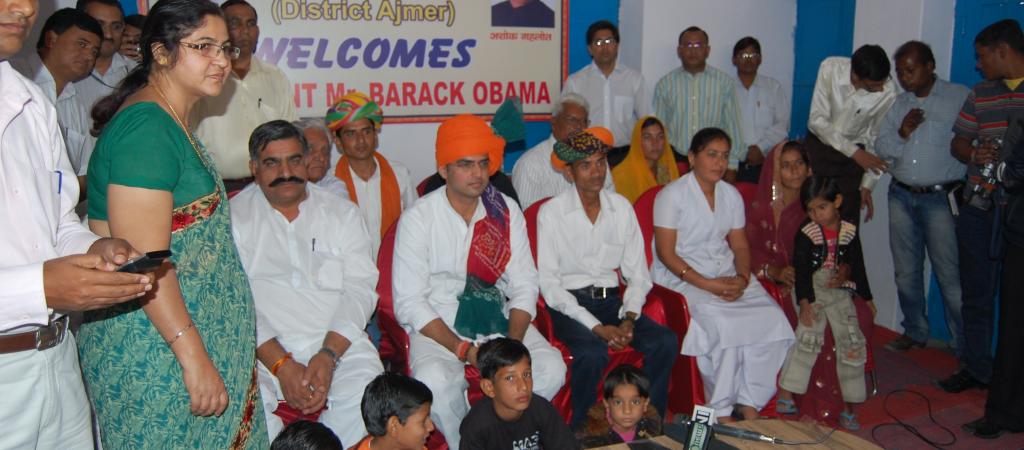 NIC VC with Barrack Obama from Kanpura (Ajmer)