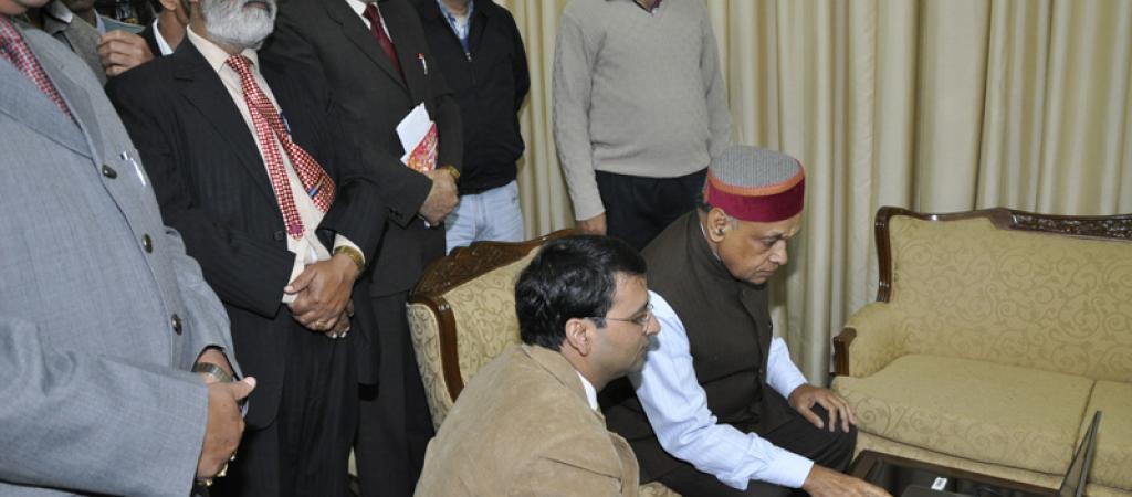 Chief Minister HP launching the HPSDMA Website