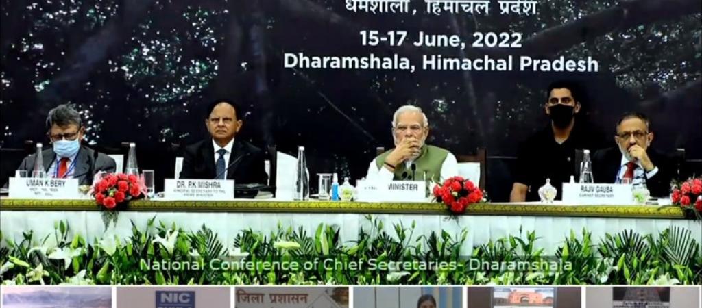 Hon'ble Prime Minister of India addressing the Chief Secretaries in the Conference