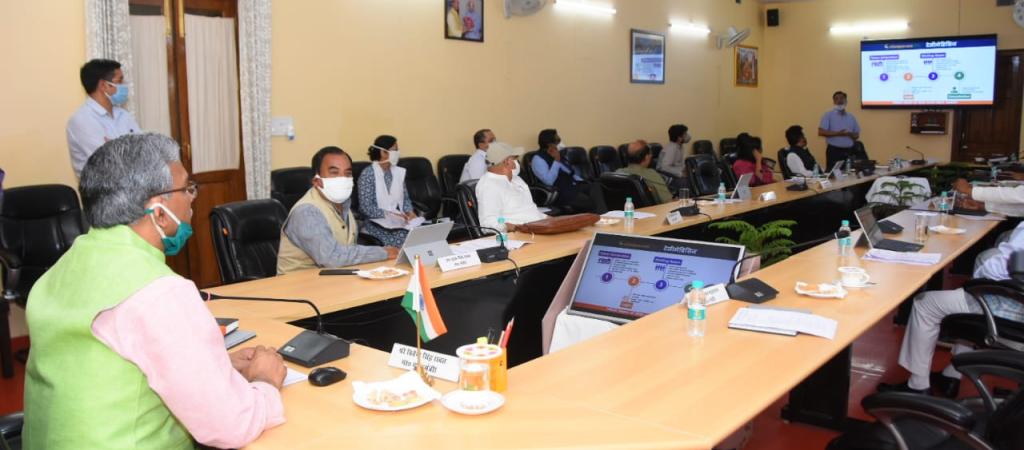 Presentation lead by Secretary along with  team  NIC A K Dadhichi & Arun Sharma; MD NHM