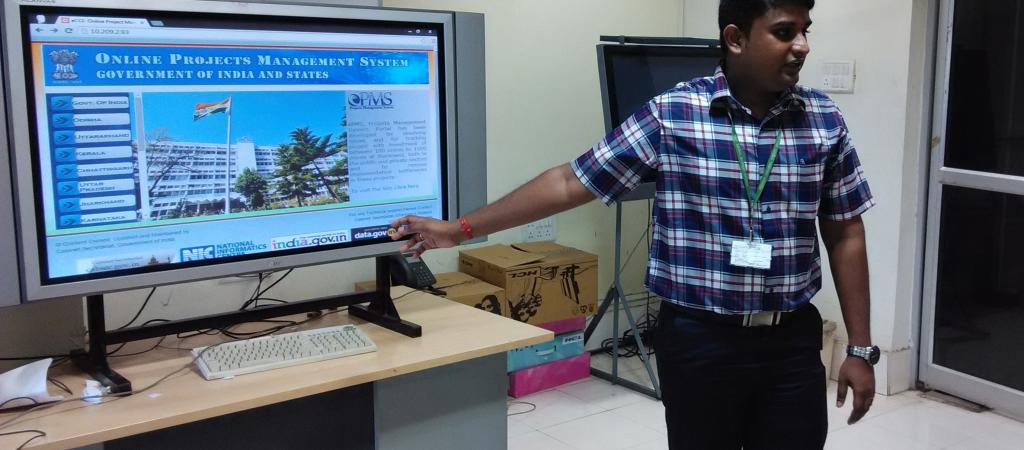 Sh. Vinod Kumar J, Scientist B  during training on ePMS at Nepal House, Ranchi.