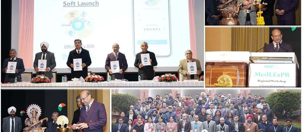 The inaugural session commenced with the traditional lamp lighting ceremony, followed by the unveiling of the MedLEaPR Compendium and the soft launch