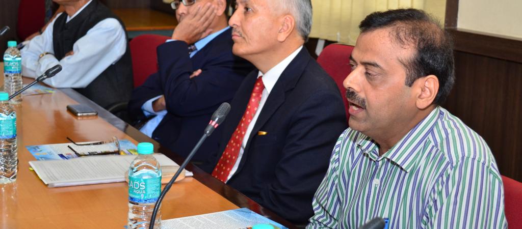 Dr. Shubhag Chand during his introductory speech.
