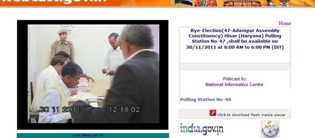 Screen Shot showing the Live Webcast