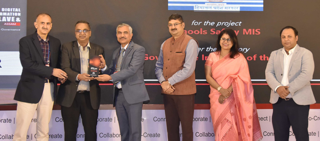 Sh. Sandeep Sood, Senior Director (IT) and Sh. Sanjay Kumar, Director (IT) receiving the Award