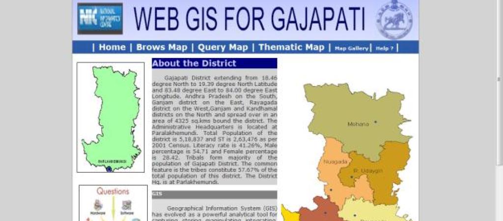 Screenshopt of the Web-GIS portal