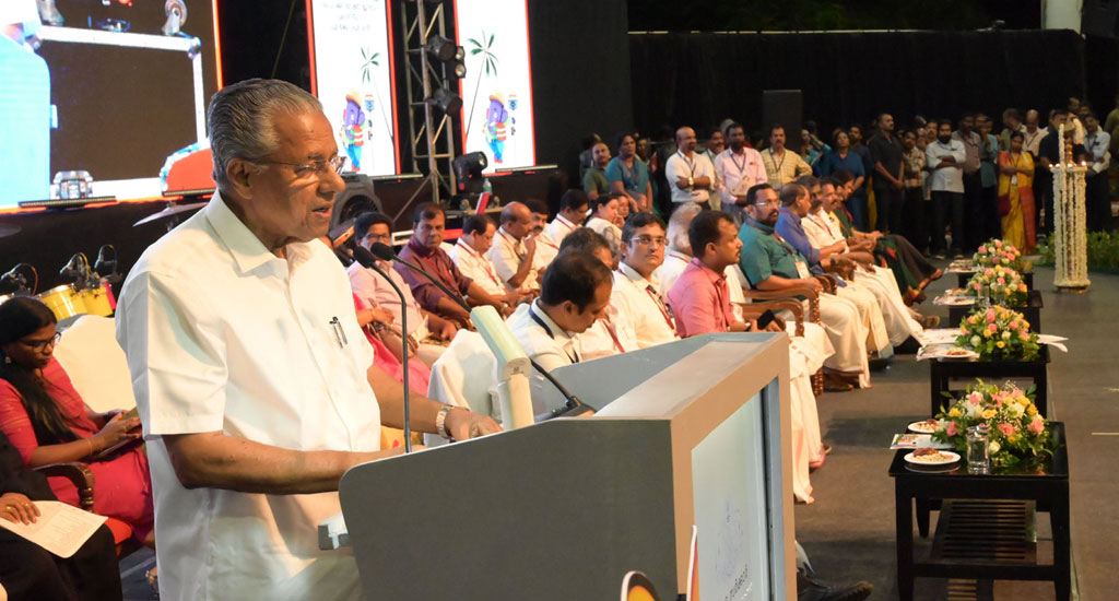 Hon’ble Chief Minister of Kerala, Shri Pinarayi Vijayan addressing during the launch of ILIMS ‘Ente Bhoomi’ integrated portal
