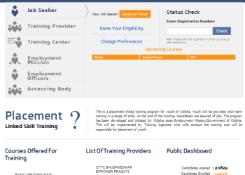 e-Nijukti: Online System for Managing Job Oriented Skill Development & Training in Odisha