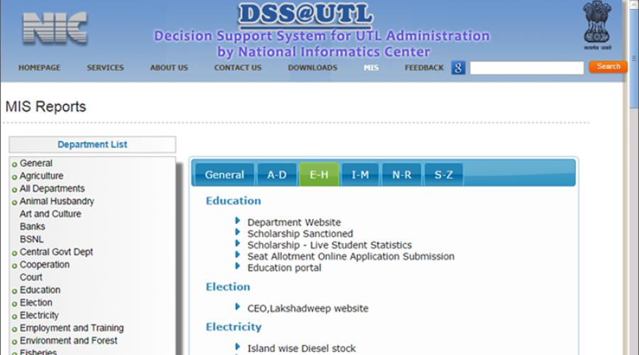 NIC-eDSS: Decision Support System of Lakshadweep Administration