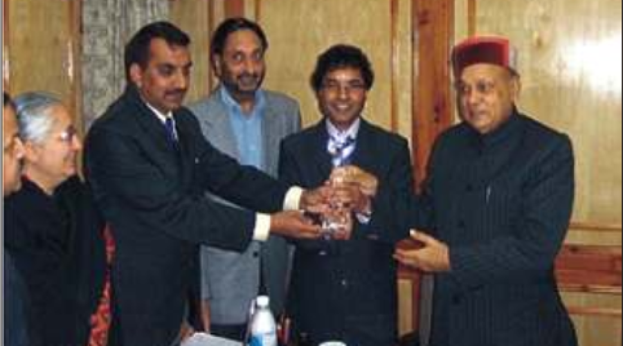 DGP Himachal Pradesh, SIO NIC with Honorable Chief Minister and Cheif Secretary of Himachal Pradesh