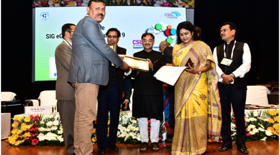 CSI SIG e-Governance Award 2019 for DBT for Girl Child under Kanya Utthan Yojana