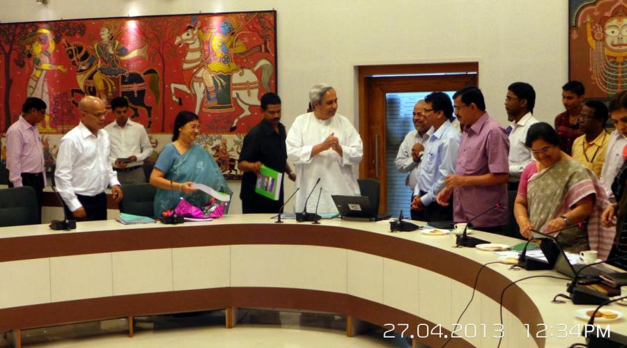 Honourable CM, Odisha inaugurating the Website