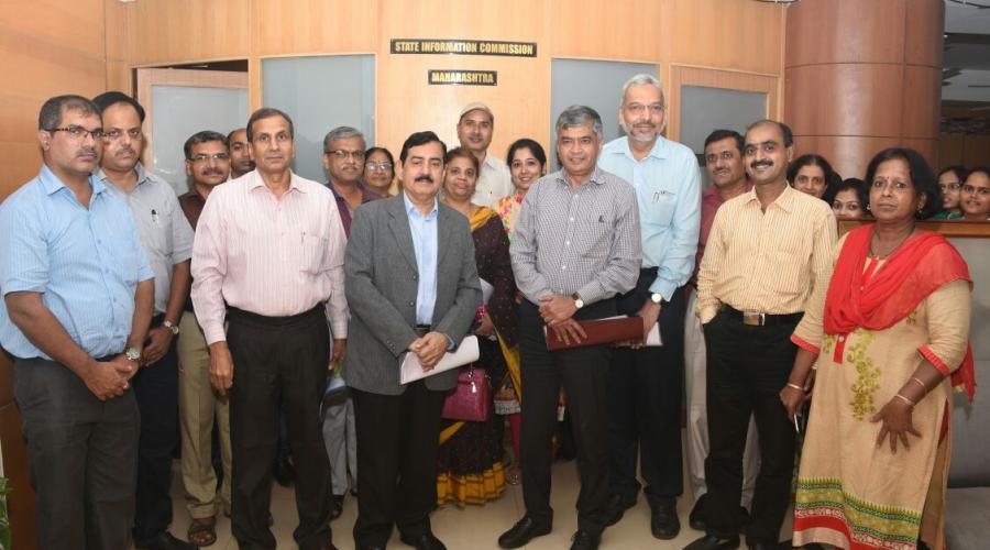 Hon Chief Secretary of Maharashtra with Officers and Staff of State Information Commission and NIC.