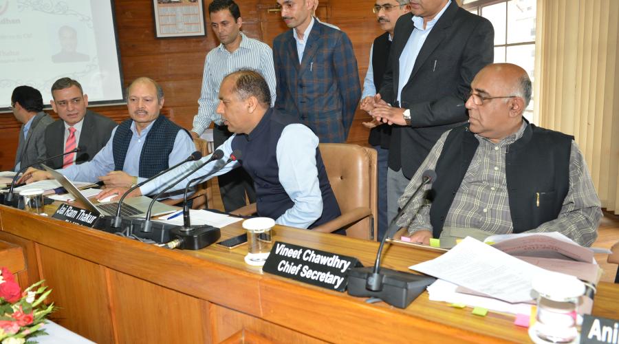 Hon'ble Chief Minsiter, HP Launching the CM Samadhan Interface at Shimla