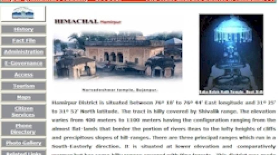 District Hamirpur website at http://hphamirpur.nic.in