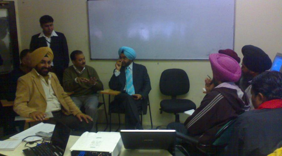 Sh.J.S.Sandhu, Financial Commissioner, Sh.J.S.Brar Nodal Officer & Sh.Vikram Jeet Grover during interactions with the participants