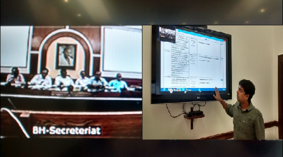 Picture of Video Conference Session with Bihar Govt.