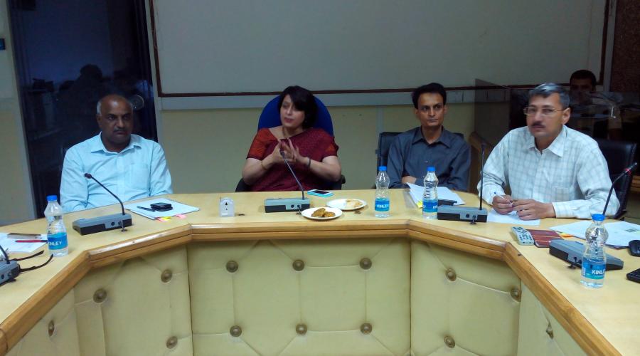 Smt. Sumita Misra,Transport Commissioner while addressing participants