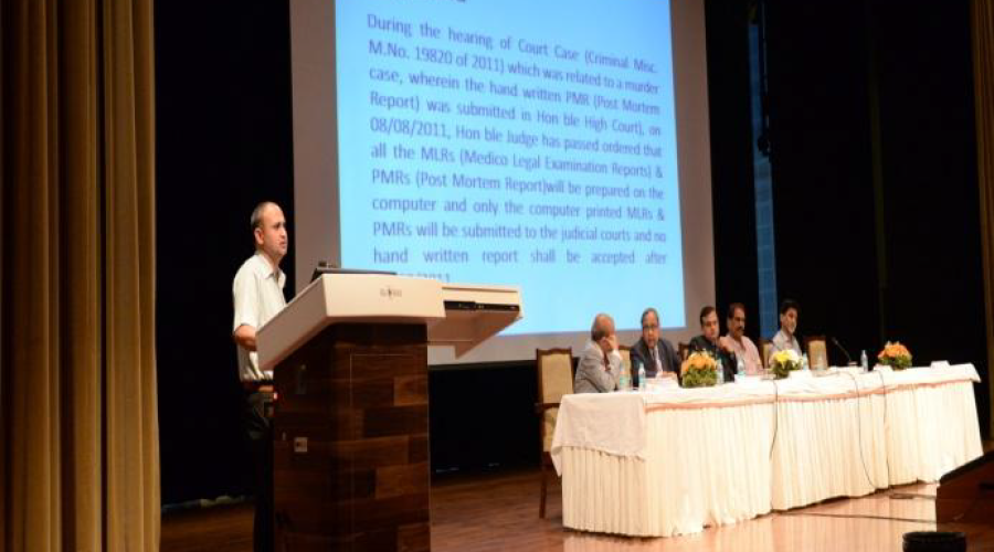 Sh. Rahul Jain, Scientist-D, NIC-Haryana delivering the lecture