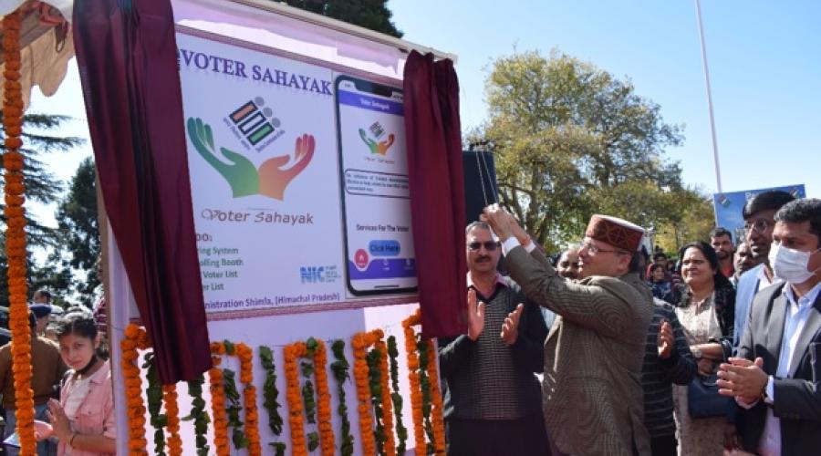 Chief Electoral Officer, HP launching the Voter Sahayak App