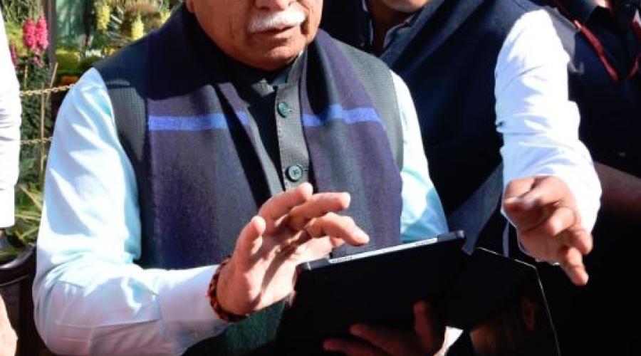 Haryana Chief Minister, Sh. Manohar Lal on his way to Vidhan Sabha to present State Budget for the Year 2022-23