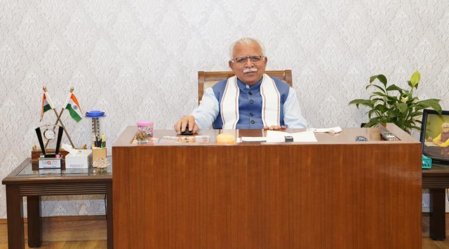 Hon'ble Chief Minister Haryana Sh. Manohar Lal launching the Haryana Seed Portal