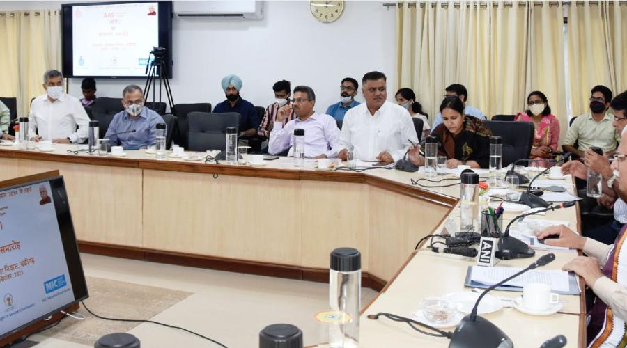 Honourable Chief Minister Haryana, Mr. Manohar Lal launching the AAS Portal