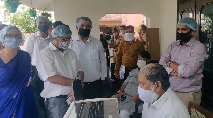 Honourable Technical Education Minister of Haryana, Sh. Anil Vij inaugurating the portal