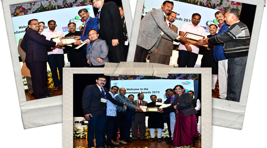 SIO Rajasthan, Tarun Toshniwal receiving the awards along with NIC and department team