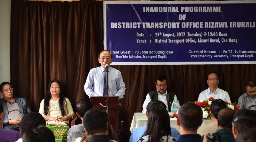 Mr Lalthangpuia Sailo, Secretary, Transport, Govt. of Mizoram chaired the function.