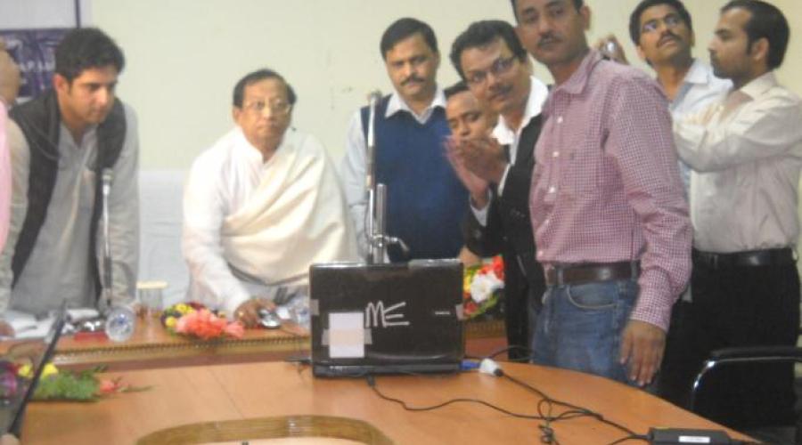 Honourable Minister Sri Surjya Narayan Patra inaugurating the portal