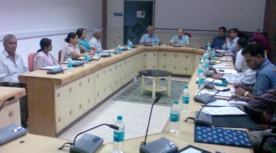 Finance Secretary Sh. Ajit Mohan Sharan is addressing the Officers/Officials of Finance Department