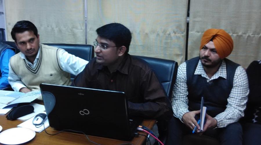 Mr. Vinod Kumar J, Scientist B, NIC during demo session