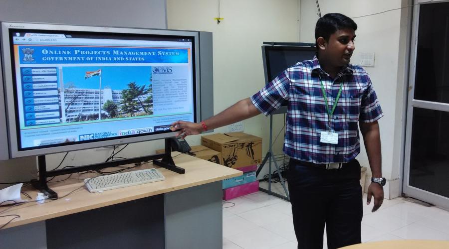 Sh. Vinod Kumar J, Scientist B  during training on ePMS at Nepal House, Ranchi.