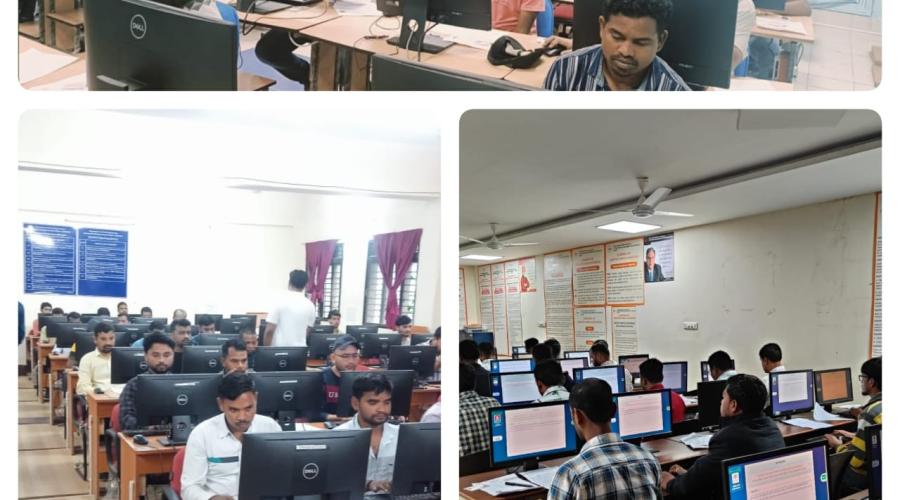 Candidates appearing for the Stenography Examination on the Computer Typing Skill Platform (CTSP)