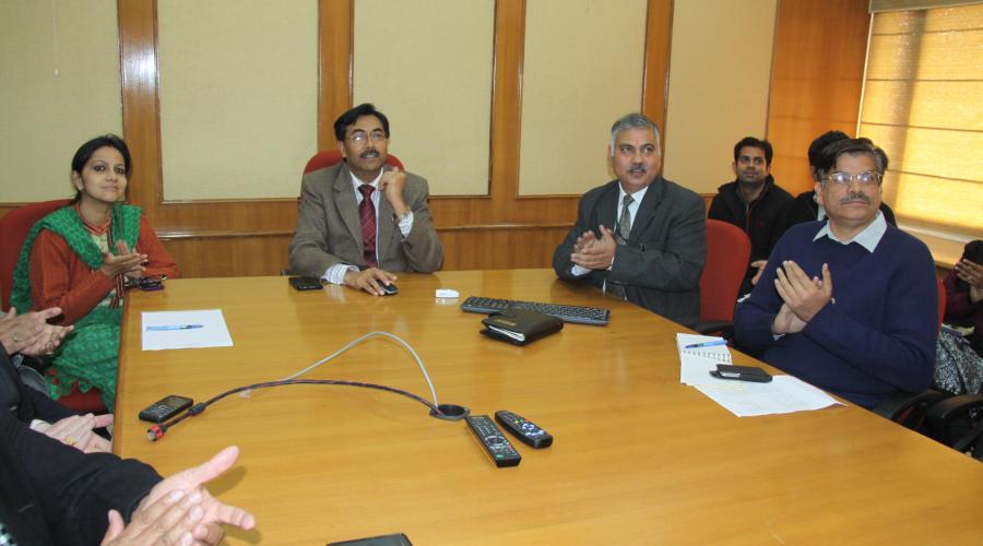 Sh Anil Kumar, IAS Home Secretary-cum-Secretary Health, UT Chandigarh  launching the eOffice solution.