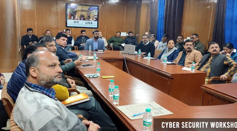 Cyber Security Workshop Chaired by Sh. Jatin Lal, IAS, Deputy Commissioner, Una in Progress