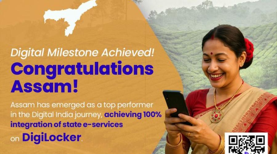 DigiLocker has lauded Assam as a top performer in the Digital India journey