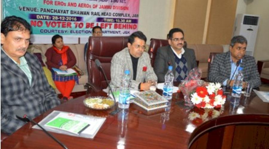 Chief Electoral Officer, J&K and NIC Officers Chairing the workshop