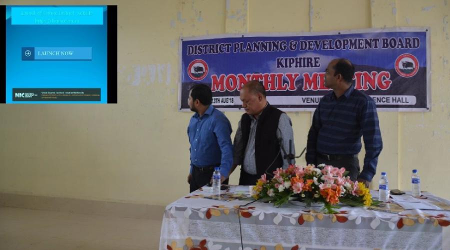 L-R:DIO Kiphire Sh.Deepak Kumar, Hon ble Minister & Kiphire DPDB Chairman Sh. V.Kashiho Sangtam and DC, Kiphire Sh. Mohammed Ali Shihab, IAS