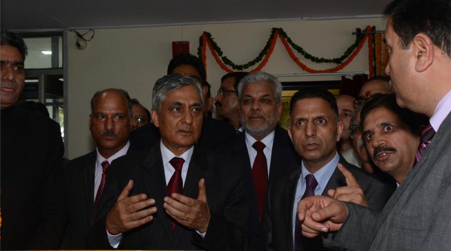 Honourable Chief Justice of India Launching the Mobile App and Grievance Redressal System