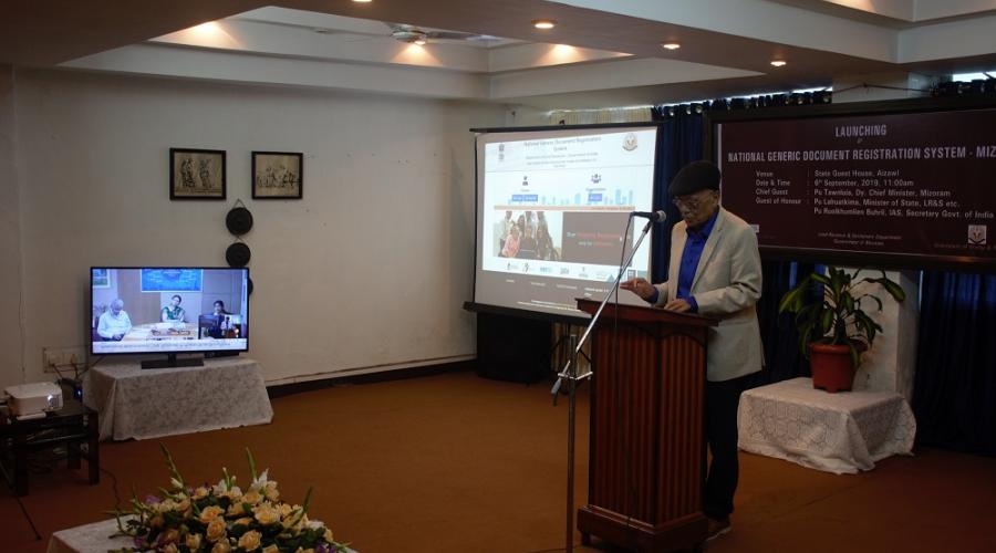 Shri Tawnluia, Dy. CM launching NGDRS