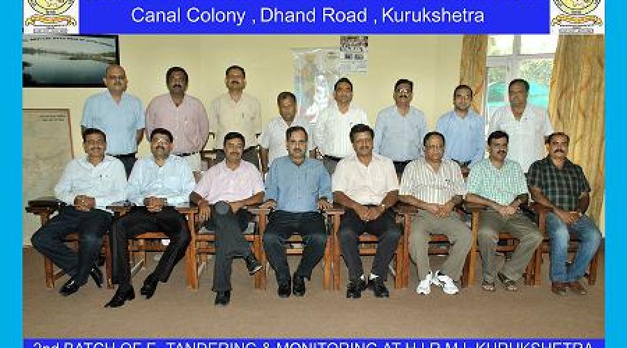 Trainers Sh. S.S. Duggal, Sh. Amit Mittal and Sh. Neeraj Singhal along with officers of Irrigation department