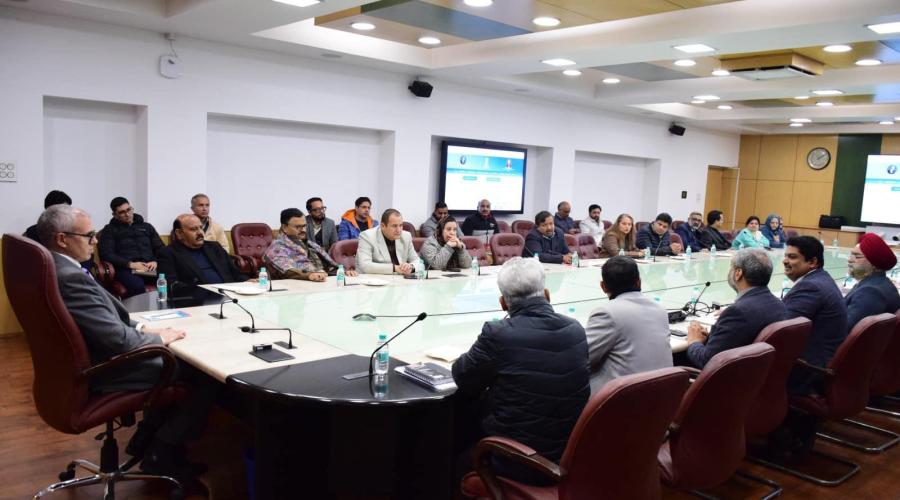 Honoble Chief Minister Omar Abdullah, accompanied by Honorable Deputy Chief Minister Surinder Kumar Choudhary and senior officials